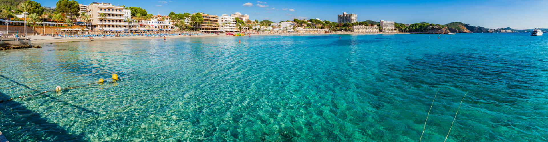 Spanien Kste Panorama Kstenlinie Paguera Mallorca Strand Platja Palmira