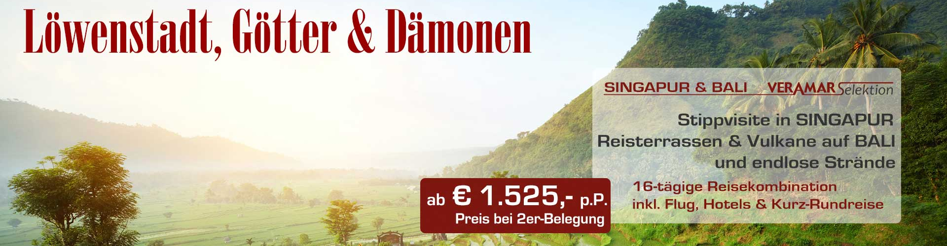 Singapur Bali Reisekombination
